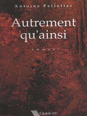 cover image of Autrement qu'ainsi